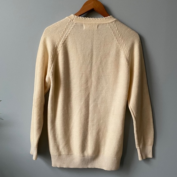 Vintage Lambswool Embroidered Cardigan NWOT - Picture 10 of 11